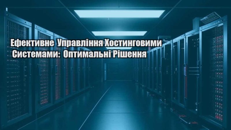 efektyvne upravlinnya hostyngovymy systemamy optymalni rishennya