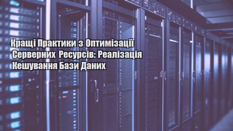 krashhi praktyky z optymizacziyi servernyh resursiv realizacziya keshuvannya bazy danyh