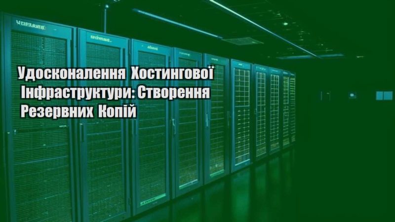 udoskonalennya hostyngovoyi infrastruktury stvorennya rezervnyh kopij