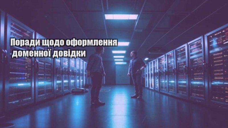 porady shhodo oformlennya domennoyi dovidky